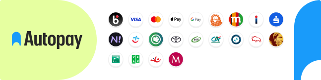Autopay — akceptowane metody płatności: Visa, Mastercard, Apple Pay, Google Pay, BLIK oraz banki